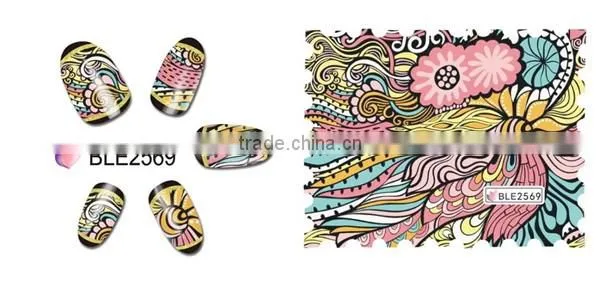 YIWU market price of nail private label msds water slide nail decals