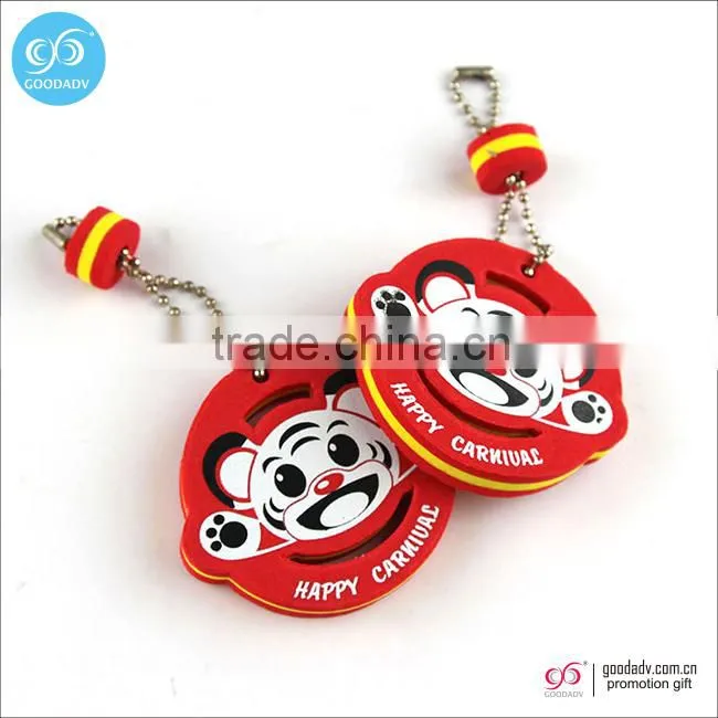 Guangzhou keychain manufacturers low price custom logo eva foam plastic key holders
