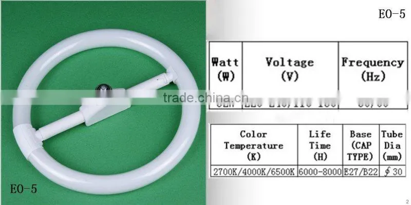 Circular Energy Saving Light Bulb from chinese factory with CE,EMC,SASO,ROHS