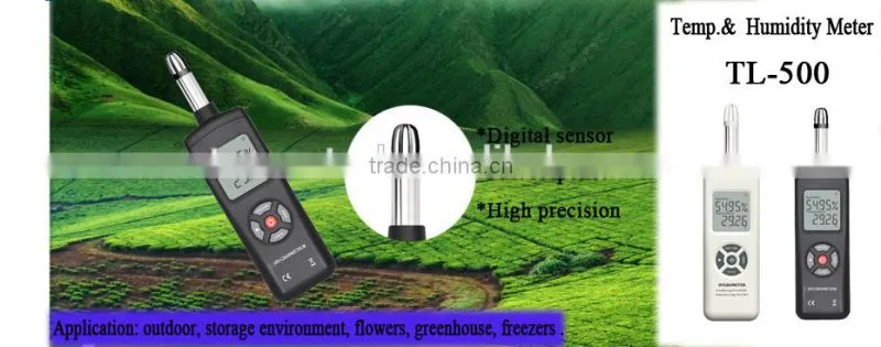 High accuracy industrial digital handheld temperature and humidity detector temperature & humidity meter'TL-500'