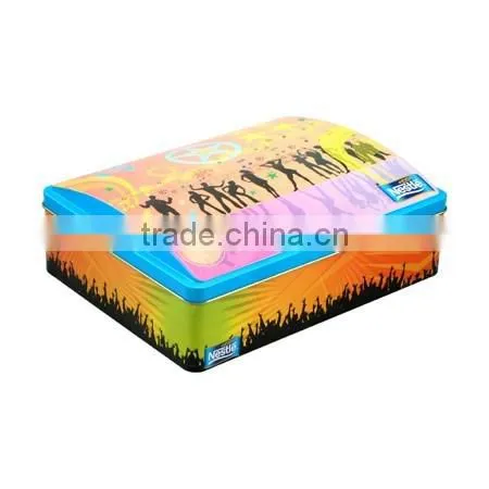customized exquisite House shaped tin box for food, house shape tin case for gift
