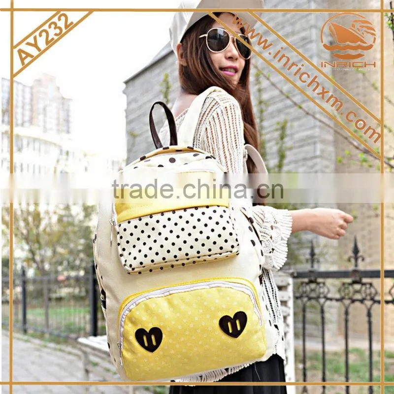 Xiamen Inrich Rucksack Bookbag Cute Canvas Backpack Wholesale