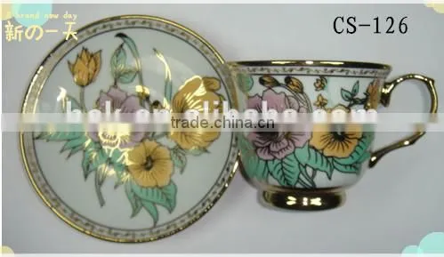 Personalized wholesale porcelain tea cup & saucer