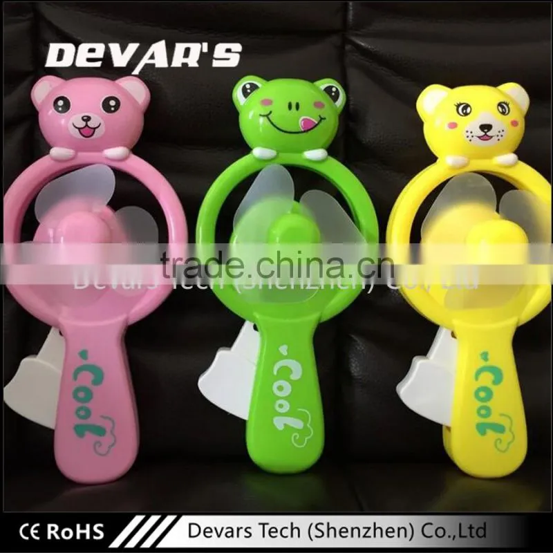plastic dynamo hand press portable mini fan for kids