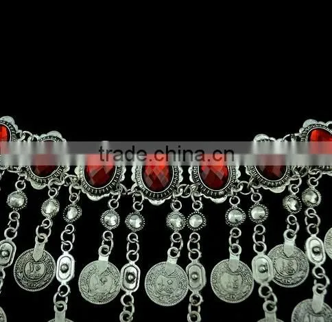 2016 new Fashion Women's Turquoise Statement Tassel Choker Collar Ethnic bohemian necklace