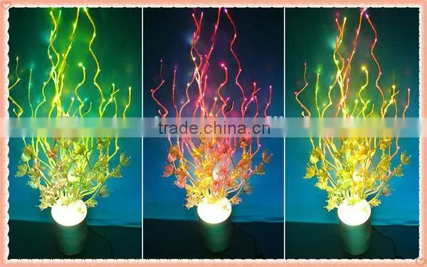 Light Up Orchid Flowers & Plant / White Cymbidium with LED Lights