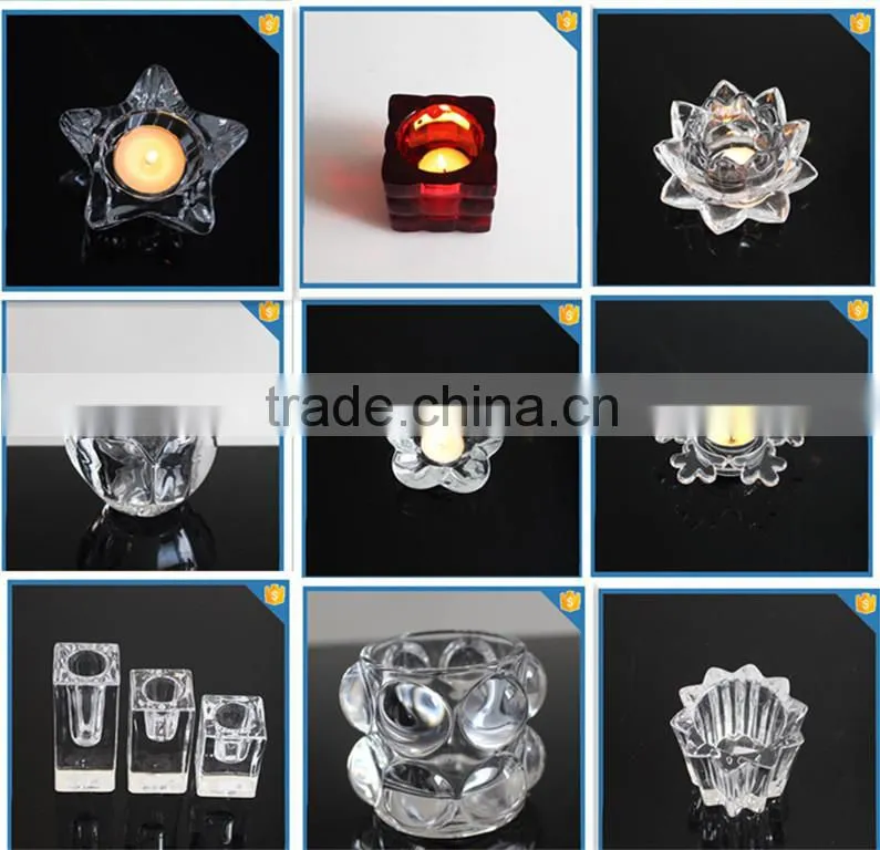 different size crystal glass black electroplate tea light black candle holder