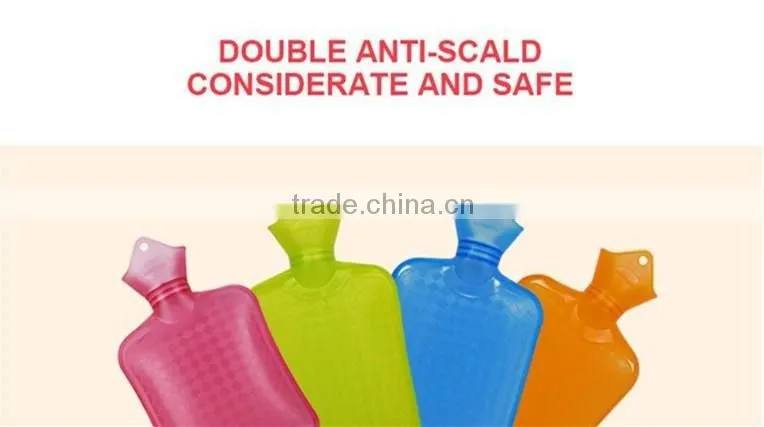 Hot multifunctional baby PVC hot water bottle green anti-scald