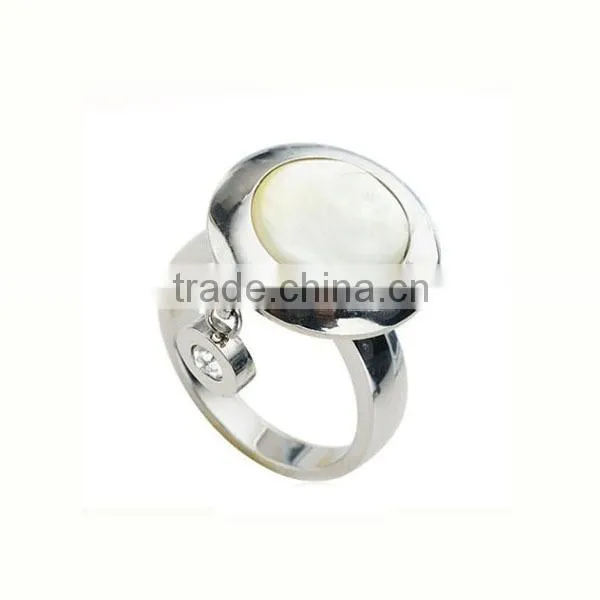 Fashion jewelry high quality stainless steel wedding different types stones rings single stone ring blue stone ring (LR9418)