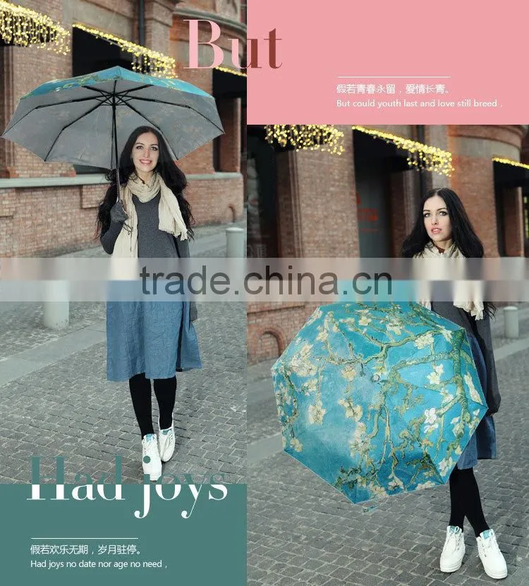 Chinese Landscape Painting Hot Sale Promotion Folding Umbrella