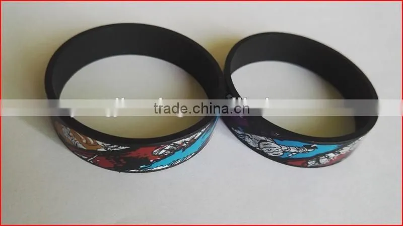 Promotional gift emboss/debossed/silk printing silicon magnetic bracelet