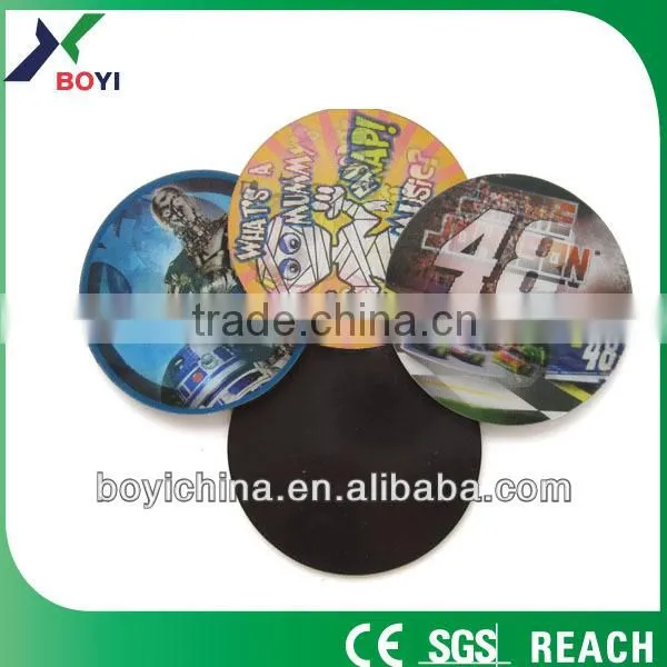 Custom round shape 2014 hot sale 3d souvenir fridge magnet