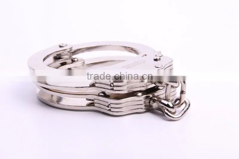 Police sexy toys American metal handcuffs, European style chain silver handcuffs