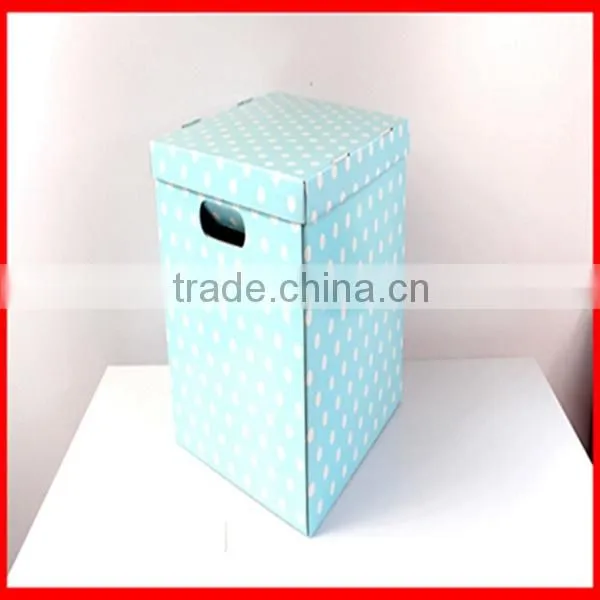 Bright Blue Dot Large Capacity Custom Clothes Storage Packaging Box