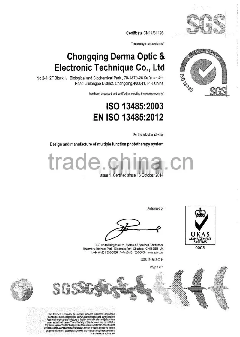 Professional Multi-Phototherapy System with CE approval for hair-growth/skin disorder (hospital use)