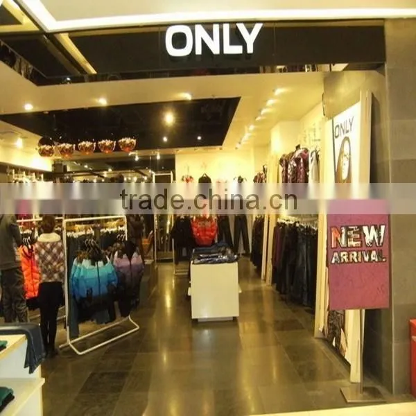 fashion wooden and metal lady cothes display stand
