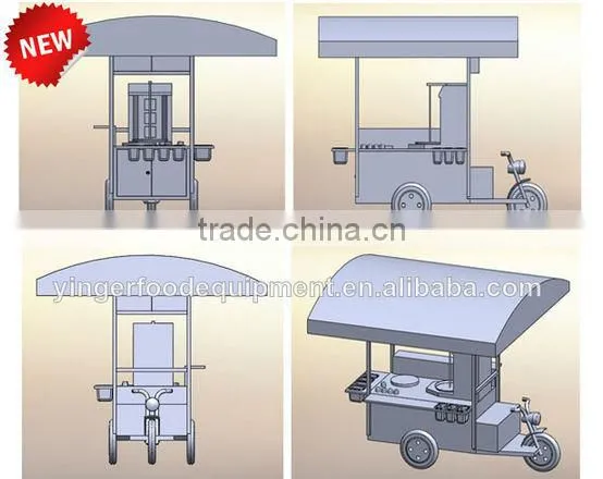 New Style Gas mobile Crepe Cart