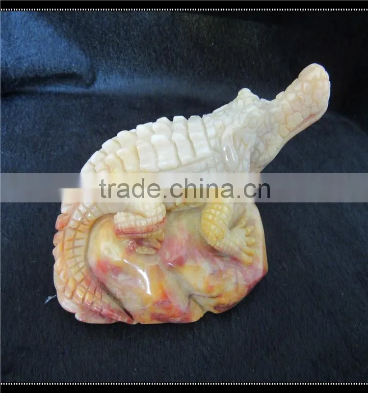 Lucky quartz crystal lizard animals for healing energy decor