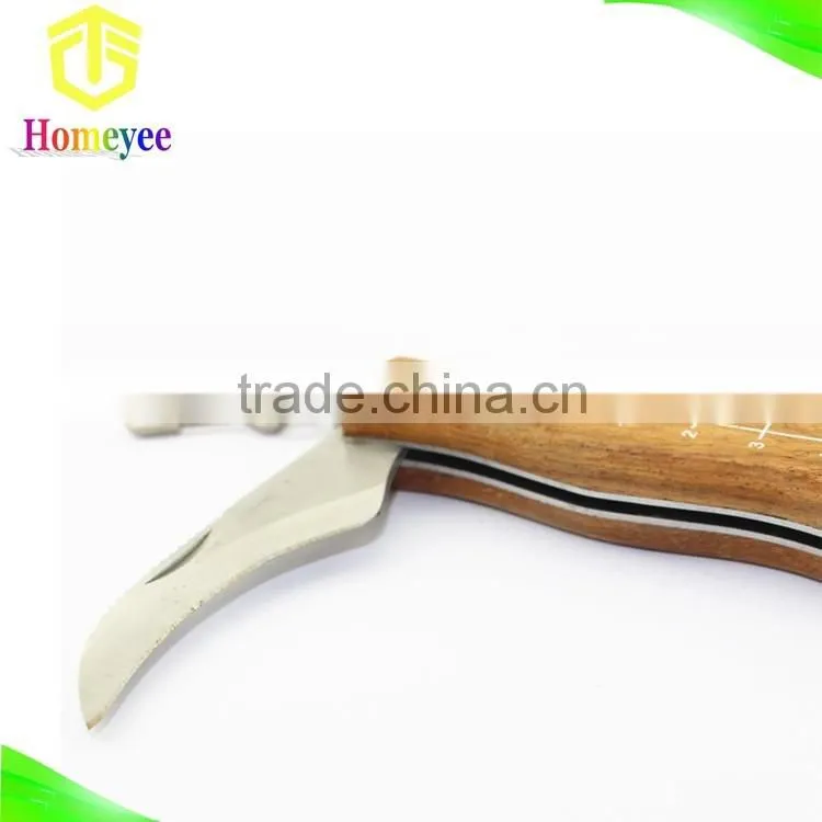 Mushroom Folding Pocket Knife , Hunter Knife With Brush