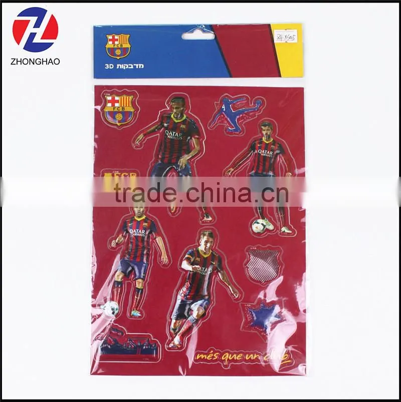 Promotional wholesale custom Football World Cup puffy sticker