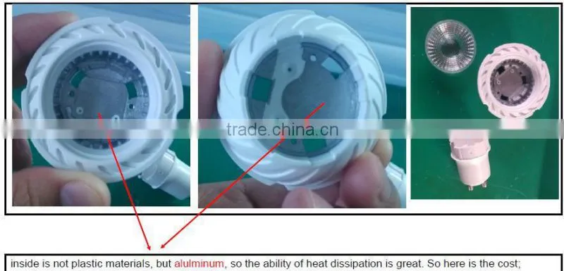 Jiaxing led spotlight MR16 small bulb E14 SMD thermoplastic 7w TUV CE approved