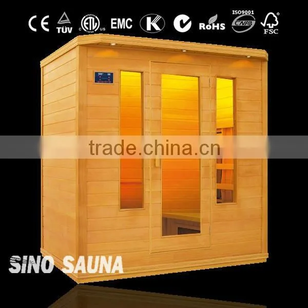 Well sale Russia style infrared wooden sauna for sale for family