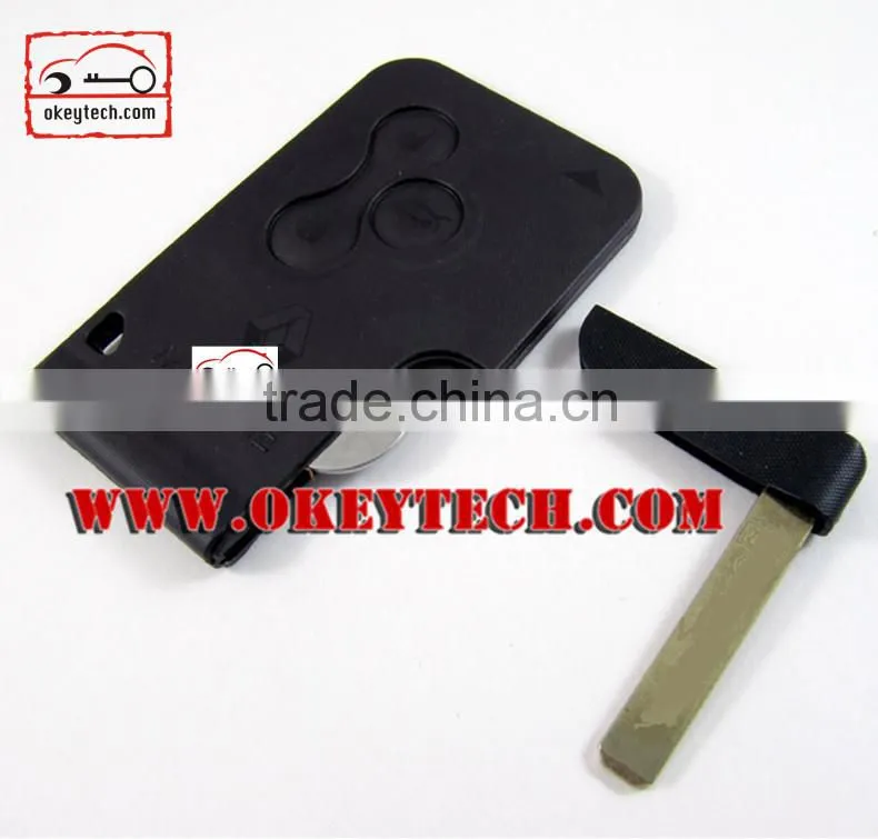 Best price Renault Megane smart key card Renault 3 button 433Mhz ID46 for renault megane card key