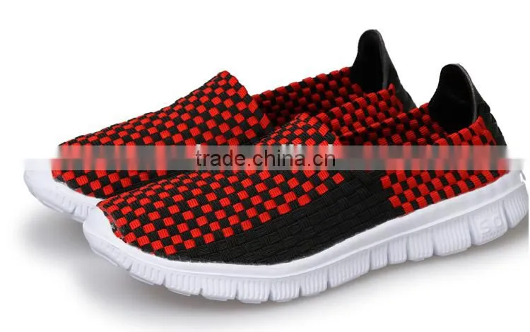 multi color handmade elastic woven shoes,casual shoes