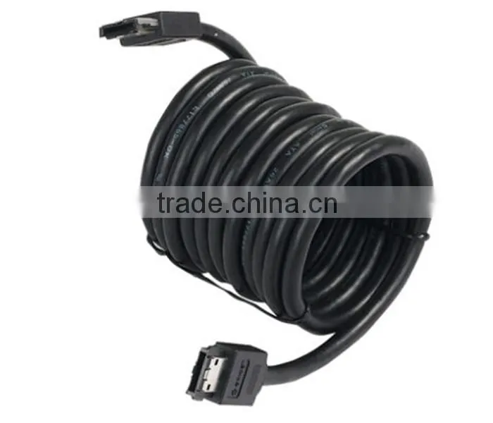 3' Premium Quality eSATA Round External SATA Cable, 6Gb/s SATA 3 Speed (Black)