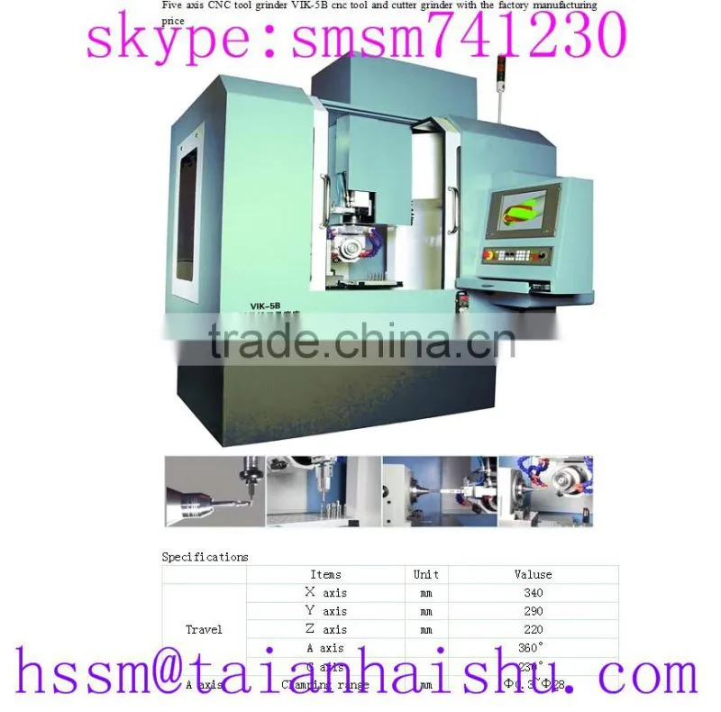 China Five axis CNC tool grinder VIK-5B with CE certification from gold supllier Taian Haishu