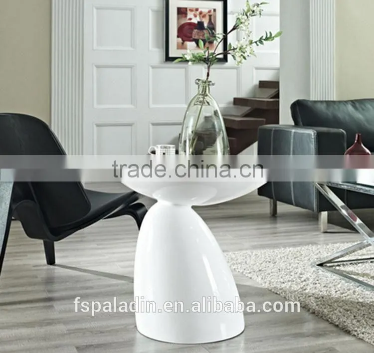 Modern Flow Fiberglass Side Table, Mushroom Shape