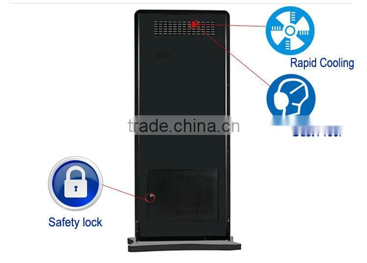 55" Standalone Kiosk, LCD Display, Media Stand