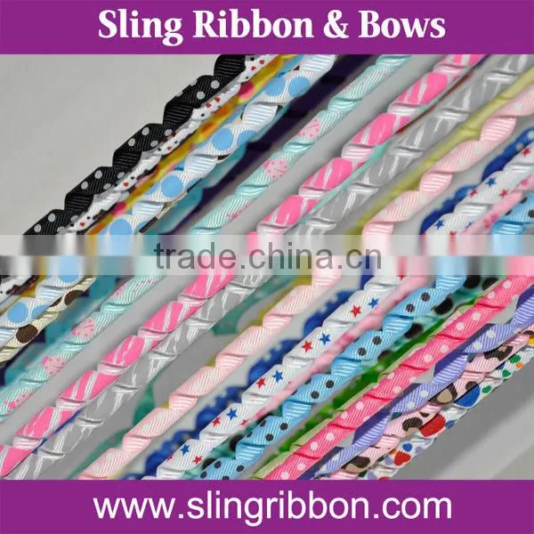 Factory Wholesale Solid 9mm Grosgrain Korker Ribbon