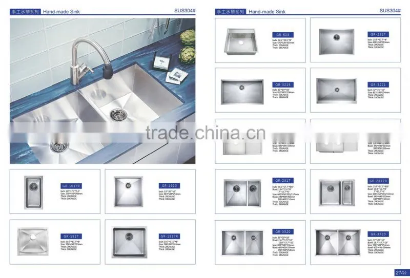 Stainless Steel Hand Made Sink GR-D03