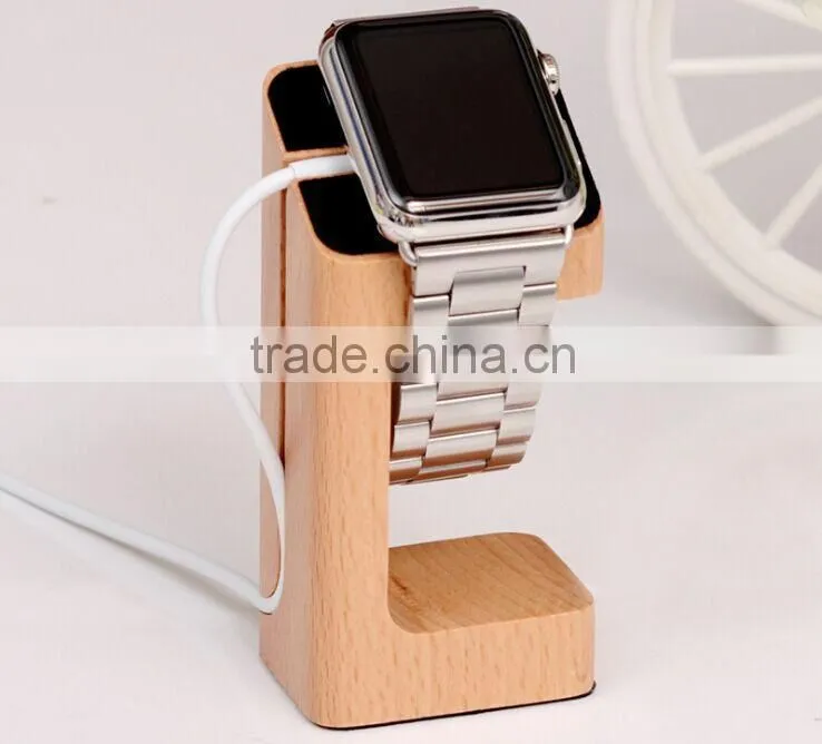 2015 Fashion Style Wooden Charging Stand For Apple Watch.