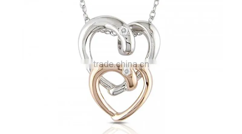couple heart necklace for Mother's Day Gift