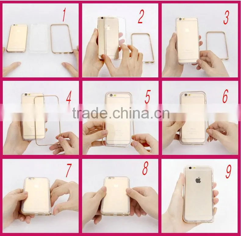 mobile phone case for iphone 6 plus, for iphone 6 plus tpu metal aluminum cover case