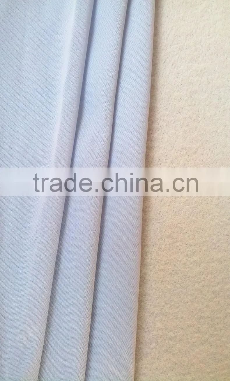 interlock fabric 100% polyester 72Dx72D 110gsm 58/60" plain knit fabric huzhou china factory price
