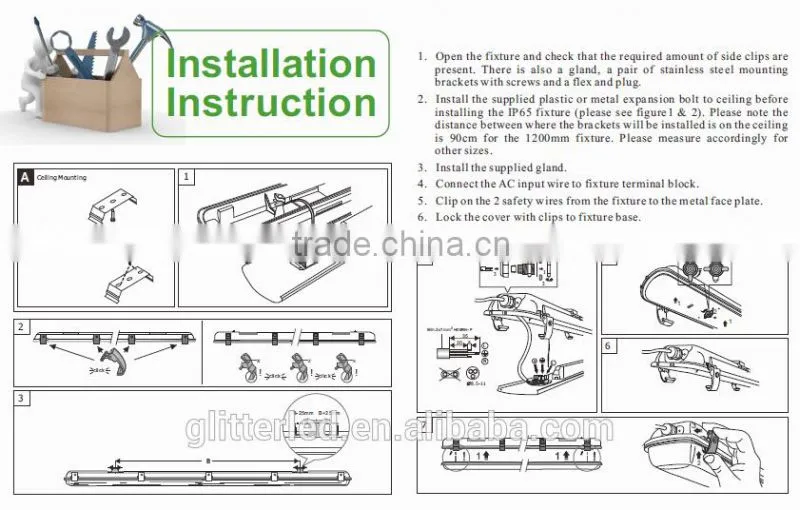 High quality 1500mm 1.5m 150cm 50WIP65 led parking lot lighting retrofitwith 5 years warranty