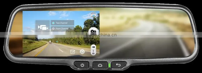 5inch Android mirror +car dvr+wifi+SIM card+GPS navigator+reverse camera diplay all in one rearview mirror