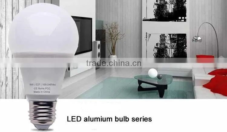LED Company AC100-240V PC+ALU SMD E27 LED Bulb Light A60 CE RoHS 9W Lamp