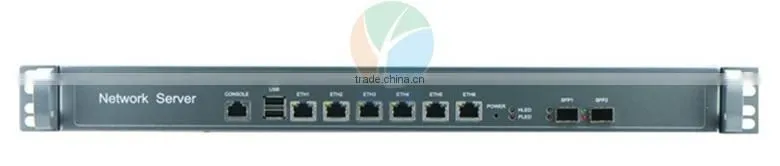 ROS 8 Gigabit Flow Control 1U Firewall Sever with I3 3210 CPU 1000M 6 82574L 2 groups Bypass 2 82580DB fiber ports IN-RBI38