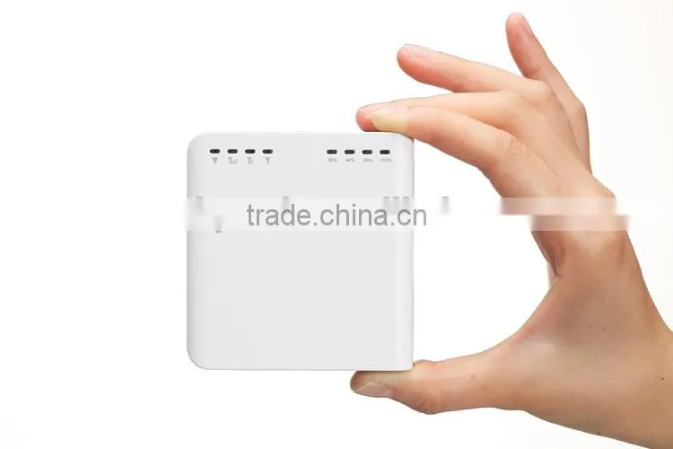 Portable wireless inbuilt 5200mAH power bank sim card slot 3g wifi router