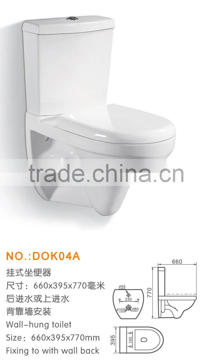 Ceramic hot sale washdown wall hung toilet