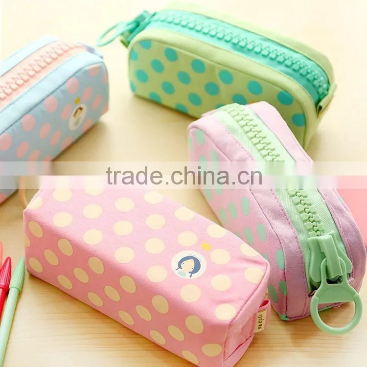 wholesale rectangle clear large eva pencil case for school with Wave point printing