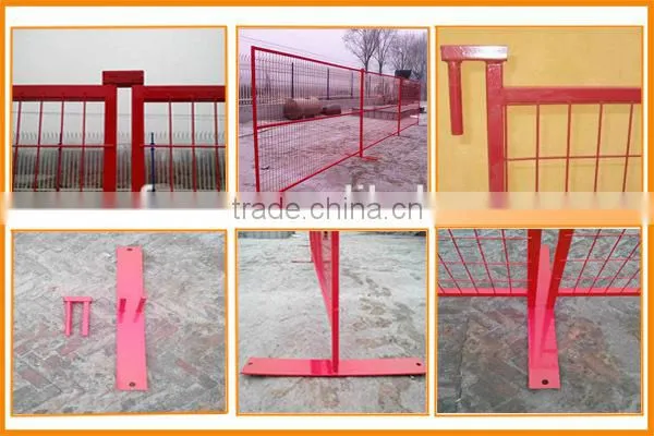 Alibaba China hot sale in Canada America and easily assembled Canada temporary fence