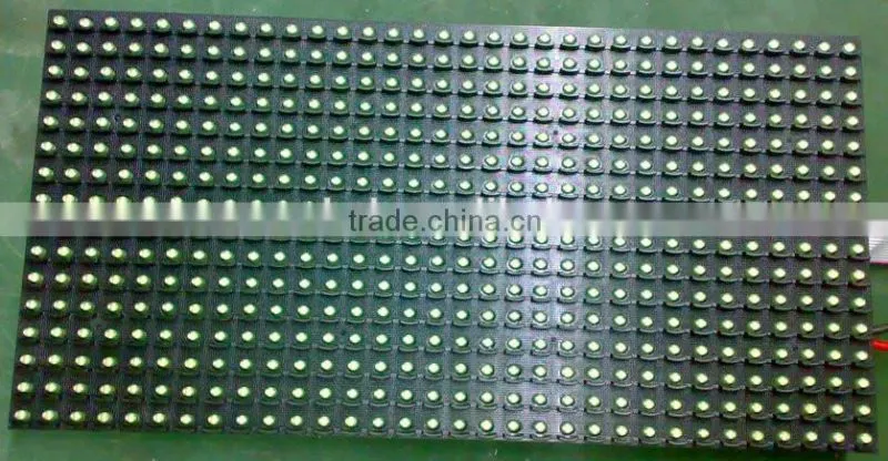 Single green P10 LED Module 32x16 Pixel Pitch LED Display Screen