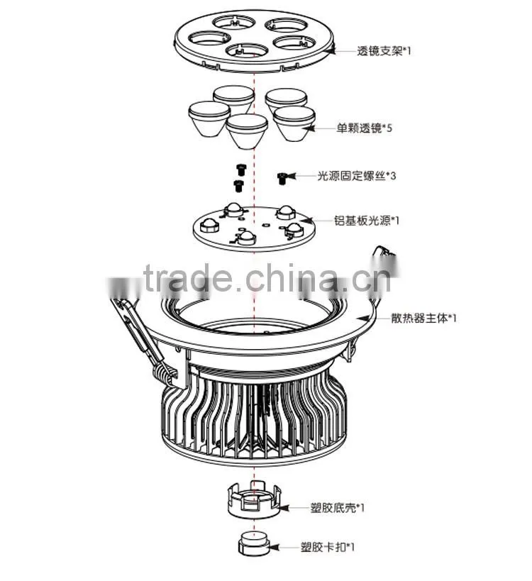 Eco-friendly made in china lights 15v 5w led ceiling lights down light