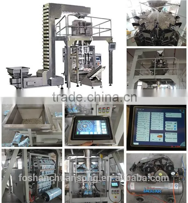 Automatic vertical packing machine for dried sea food, dried prawn, dried scallop etc.
