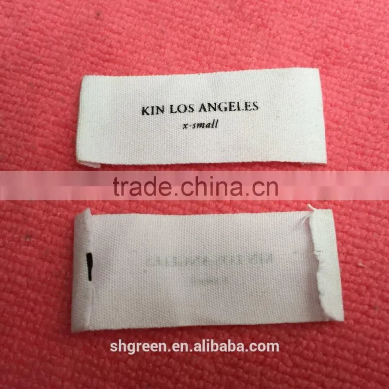 Customized high grade cotton printing label for baby clothes